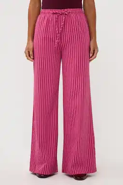 Wehkamp Ydence regularwaist gestreepte casual broek roze aanbieding