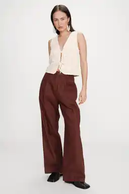 Wehkamp Grace & Mila mouwloze top crème crochet aanbieding