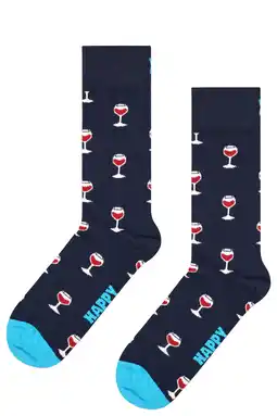 Wehkamp Happy Socks sokken Glass Of Wine donkerblauw aanbieding