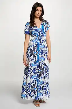 Wehkamp Morgan maxi jurk met paisley print ecru aanbieding