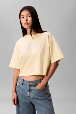 Wehkamp CALVIN KLEIN JEANS T-shirt lichtgeel aanbieding