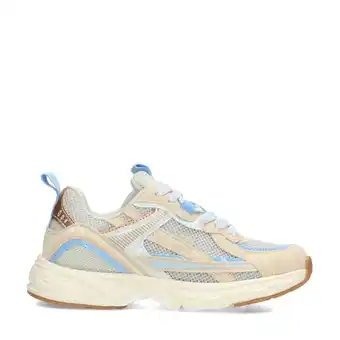 Wehkamp POSH by Poelman sneakers beige/blauw aanbieding