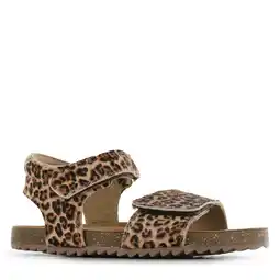Wehkamp Shoesme leren sandalen bruin panterprint aanbieding
