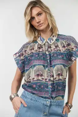 Wehkamp Lollys Laundry blouse blauw aanbieding