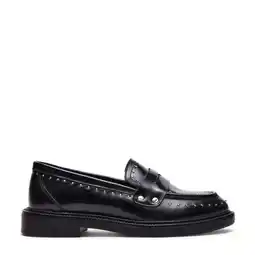 Wehkamp Steve Madden Harloe leren loafers met studs zwart aanbieding