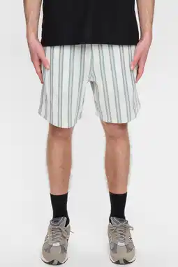 Wehkamp Anerkjendt regular gestreepte casual short beige aanbieding