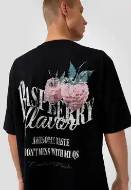 Wehkamp s.Oliver T-shirt met backprint zwart aanbieding