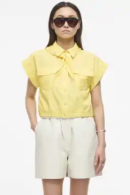 Wehkamp ROUGE EDIT gestreepte blouse lichtgeel aanbieding
