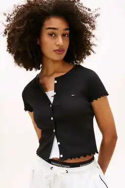 Wehkamp Tommy Jeans top zwart aanbieding
