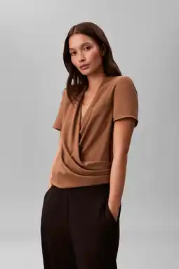Wehkamp Calvin Klein overslagtop bruin aanbieding