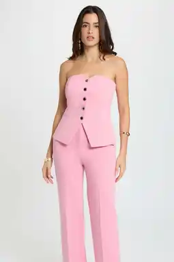 Wehkamp Morgan strapless top roze aanbieding