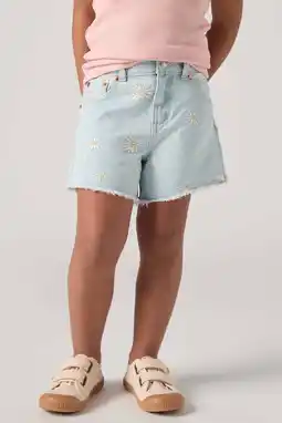 Wehkamp Levi's denim gebloemde short light blue denim aanbieding
