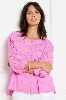 Wehkamp LOLALIZA blouse broderie roze aanbieding