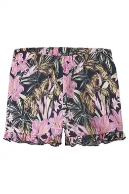 Wehkamp NAME IT MINI regular gebloemde casual short donkerblauw aanbieding