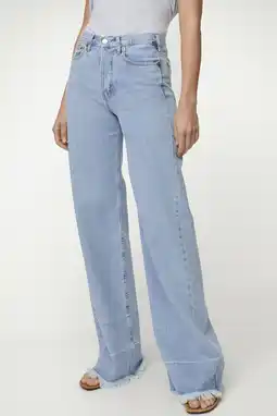 Wehkamp Lois highwaist wide leg jeans light blue denim aanbieding