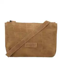 Wehkamp Shabbies Amsterdam suede crossbody tas Festival cognac aanbieding