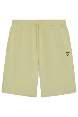 Wehkamp Lyle & Scott regular sweatshort limegroen aanbieding