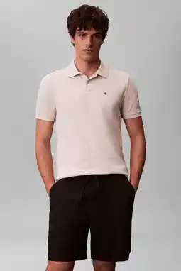 Wehkamp CALVIN KLEIN JEANS regular polo ecru aanbieding