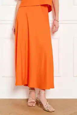 Wehkamp LOLALIZA midi rok oranje aanbieding