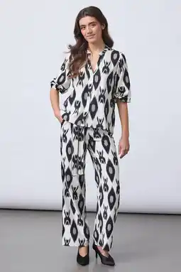 Wehkamp SisterS Point viscose blouse met print - ecru aanbieding