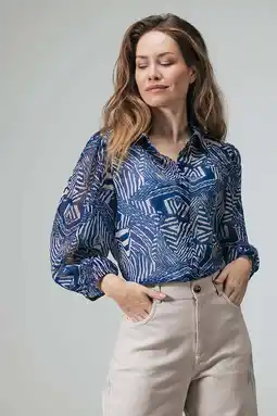 Wehkamp LabeL DOT blouse blauw aanbieding