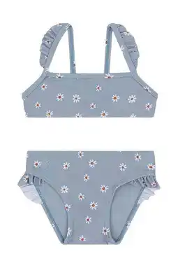 Wehkamp Swim Essentials bikini met bloemenprint grijsblauw aanbieding