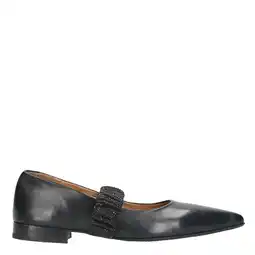 Wehkamp Babouche leren ballerina zwart aanbieding
