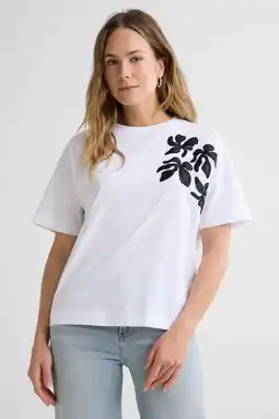 Wehkamp JANSEN Amsterdam gebloemde T-shirt wit aanbieding