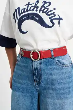 Wehkamp POM Amsterdam leren riem rood aanbieding