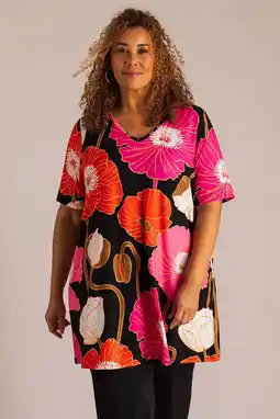 Wehkamp Colletta gebloemde tuniek roze aanbieding