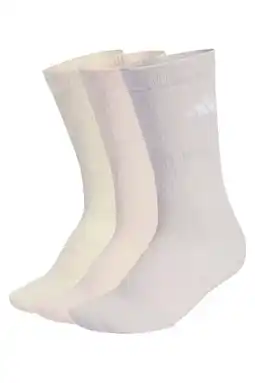 Wehkamp adidas Performance sportsokken Essential Crew - ecru/lichtroze/lichtblauw (set van 3) aanbieding