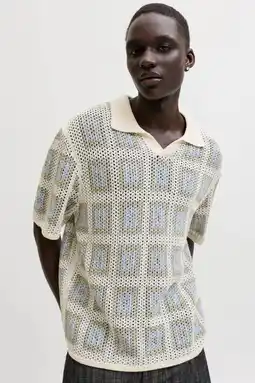 Wehkamp JACK & JONES ORIGINALS relaxed polo gebreid beige aanbieding