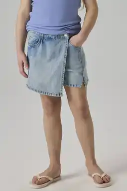 Wehkamp NAME IT KIDS skort medium blue denim aanbieding