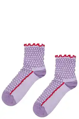 Wehkamp Happy Socks sokken Structure Slinky Mini Crew paars aanbieding