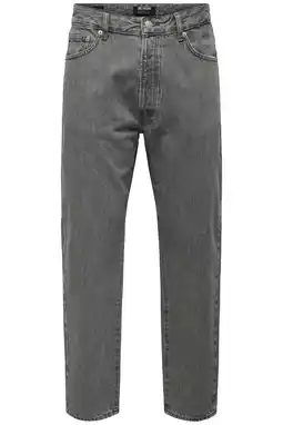 Wehkamp ONLY & SONS ONSTYE loose fit jeans grey denim aanbieding
