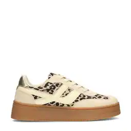 Wehkamp POSH by Poelman Georgia sneakers met panterprint beige aanbieding