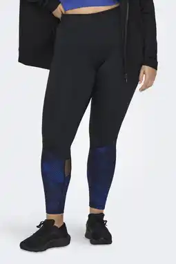 Wehkamp ONLY PLAY CURVY sportlegging NPMILA-ROSE-2 zwart/blauw aanbieding