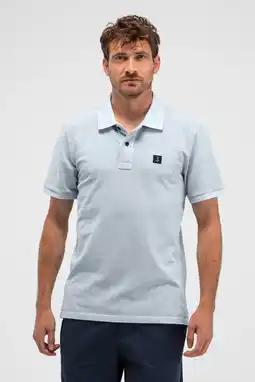 Wehkamp Butcher of Blue regular polo lichtblauw aanbieding