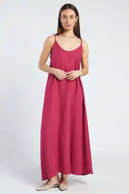 Wehkamp Spooq the label maxi jurk fuchsia aanbieding