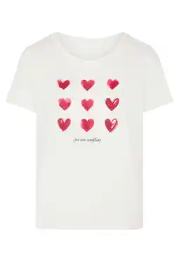 Wehkamp Morgan T-shirt met hartjes wit aanbieding