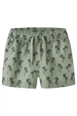 Wehkamp NAME IT MINI zwemshort met all over print grijsgroen aanbieding
