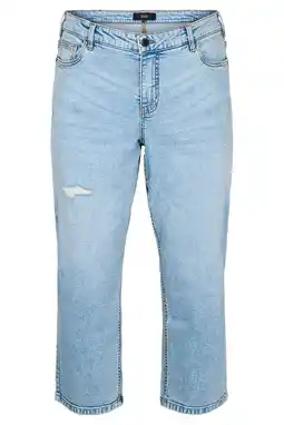 Wehkamp Zizzi jeans regularwaist light blue denim aanbieding