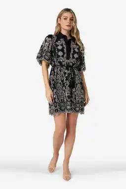 Wehkamp IBANA blousejurk broderie zwart aanbieding