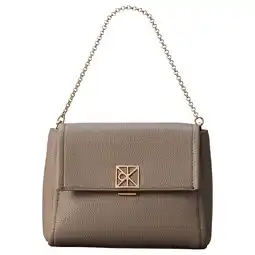 Wehkamp Calvin Klein crossbody tas TH Emblem taupe aanbieding