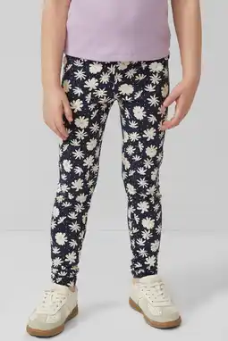Wehkamp s.Oliver slim gebloemde legging donkerblauw aanbieding