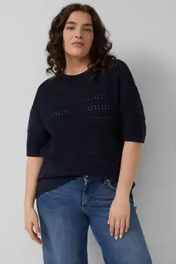 Wehkamp s.Oliver Curve pullover donkerblauw aanbieding