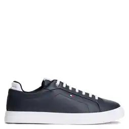 Wehkamp Tommy Hilfiger leren sneakers donkerblauw aanbieding