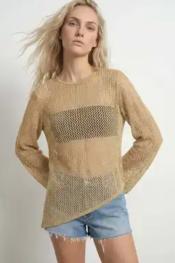 Wehkamp HYPEDROP gehaakte top - beige aanbieding