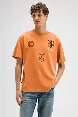 Wehkamp Butcher of Blue oversized T-shirt met backprint oranje aanbieding