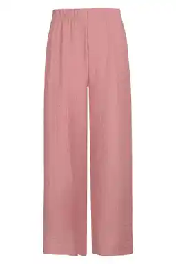 Wehkamp Like Flo Young wide leg regularwaist casual broek oudroze met textuur aanbieding